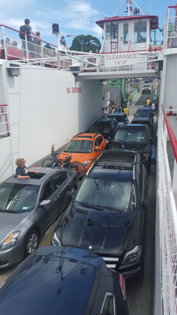 Cars loading into the ferry at Peaks Island Terminal